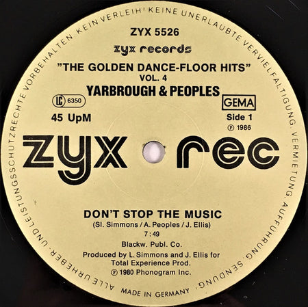 Yarbrough & Peoples / The Gap Band : The Golden Dance-Floor Hits Vol. 4 (12", Maxi)