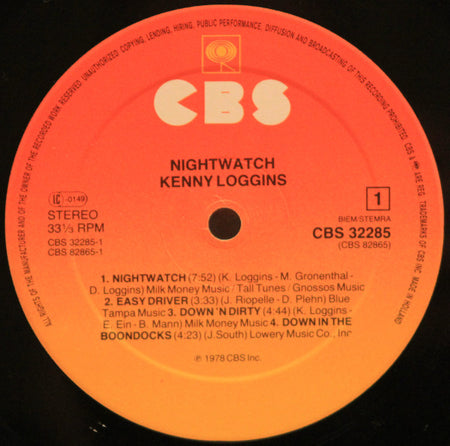 Kenny Loggins : Nightwatch (LP, Album, RE)