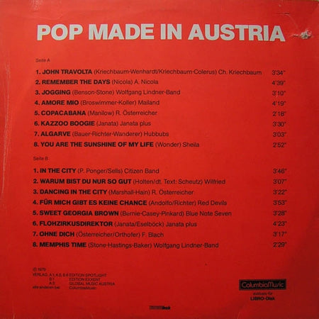 Various : Pop Made In Austria (LP, Comp)