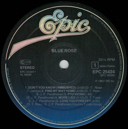 Blue Rose : Blue Rose (LP, Album, M/Print)