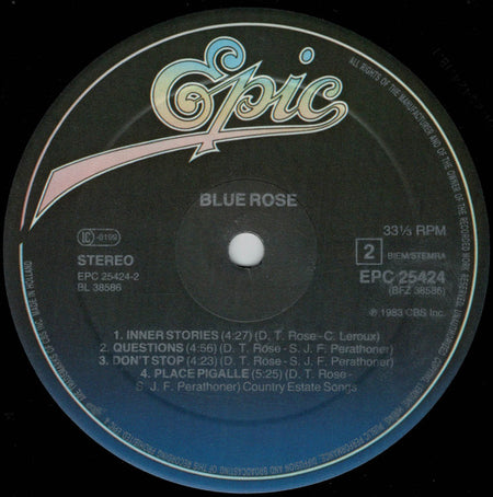 Blue Rose : Blue Rose (LP, Album, M/Print)