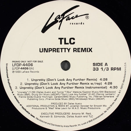 TLC : Unpretty Remix (12", Promo)