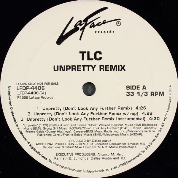 TLC : Unpretty Remix (12", Promo)