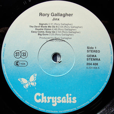 Rory Gallagher : Jinx (LP, Album)