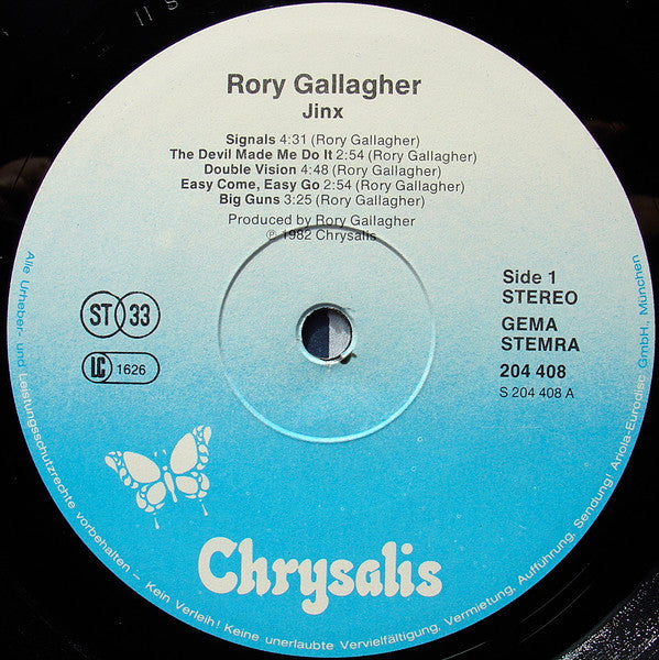 Rory Gallagher : Jinx (LP, Album)