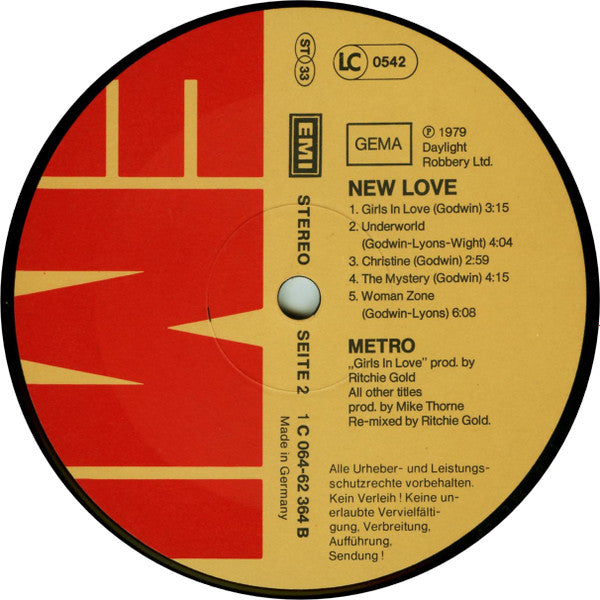 Metro (6) : New Love (LP, Album)