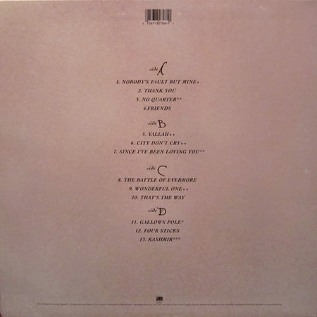 Jimmy Page, Robert Plant : No Quarter: Jimmy Page & Robert Plant Unledded (2xLP, Album)
