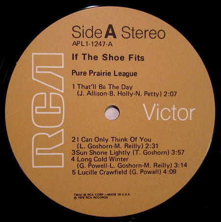 Pure Prairie League : If The Shoe Fits (LP, Album, Ind)