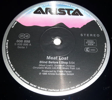 Meat Loaf : Blind Before I Stop (12", Maxi)