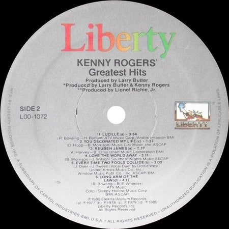 Kenny Rogers : Greatest Hits (LP, Comp)
