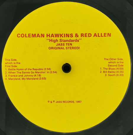 Coleman Hawkins & Henry "Red" Allen : Volume One "Warhorses" (LP, Album)
