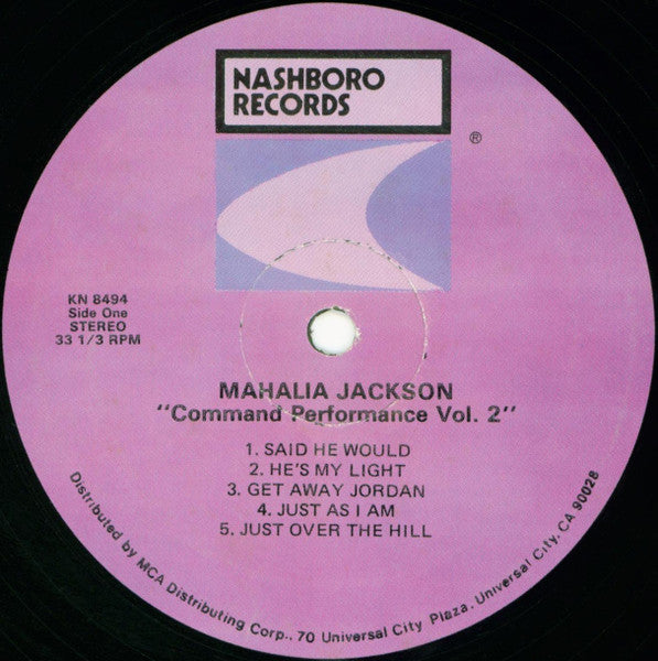 Mahalia Jackson : Kenwood Records Requests The Honor Of Your Presence At The Command Performance Of Mahalia Jackson Re-Creating Her European Concert Tour - Vol. 2 (LP, Comp, RE, Nas)