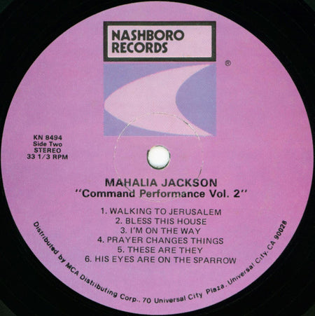 Mahalia Jackson : Kenwood Records Requests The Honor Of Your Presence At The Command Performance Of Mahalia Jackson Re-Creating Her European Concert Tour - Vol. 2 (LP, Comp, RE, Nas)