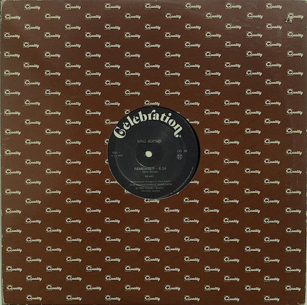 Gino Soccio : Remember (12")