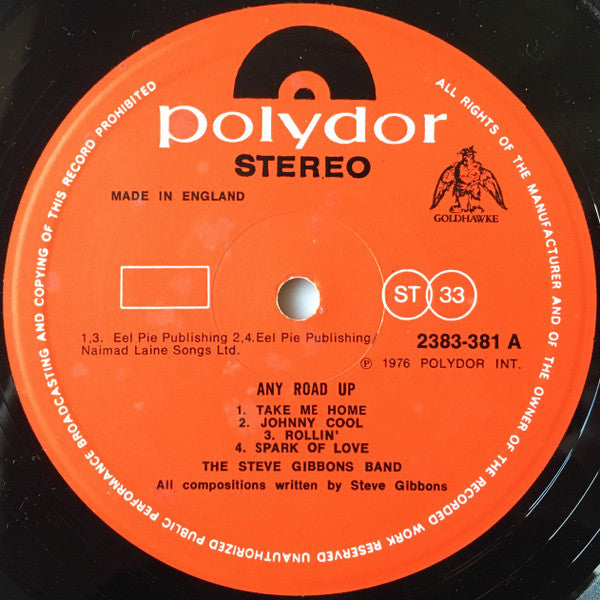 The Steve Gibbons Band* : Any Road Up (LP, Album)