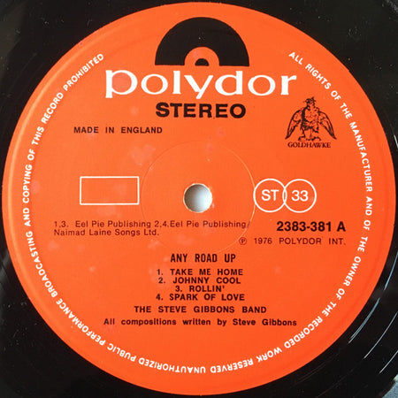 The Steve Gibbons Band* : Any Road Up (LP, Album)