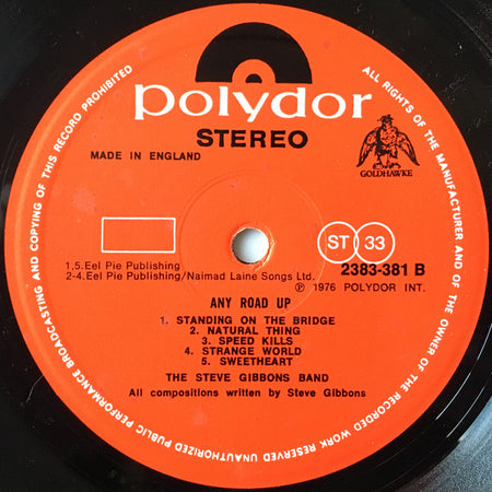 The Steve Gibbons Band* : Any Road Up (LP, Album)