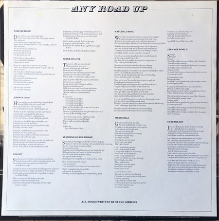 The Steve Gibbons Band* : Any Road Up (LP, Album)