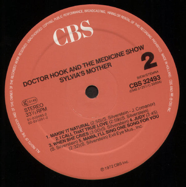Dr. Hook & The Medicine Show : Sylvia's Mother (LP, Album, RE)
