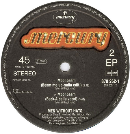 Men Without Hats : Moonbeam (12", EP, Single)