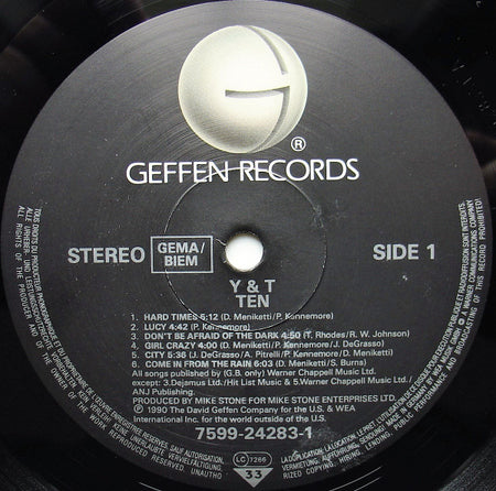 Y & T : Ten (LP, Album)