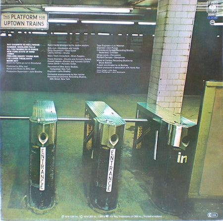 Billy Joel : Turnstiles (LP, Album, RE, Ora)
