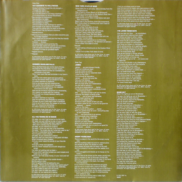 Billy Joel : Turnstiles (LP, Album, RE, Ora)