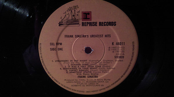 Frank Sinatra : Frank Sinatra's Greatest Hits (LP, Comp, RE)