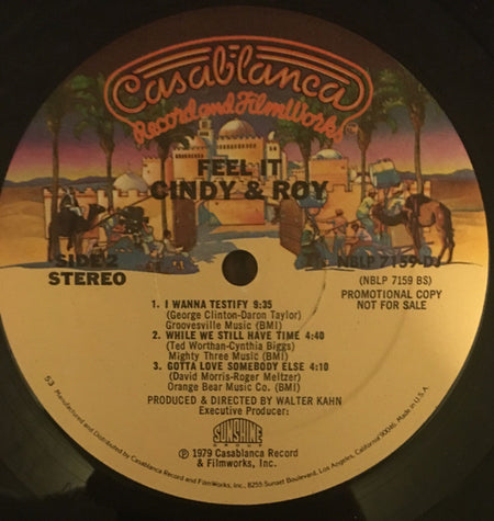 Cindy & Roy : Feel It (LP, Album, Promo, 53)