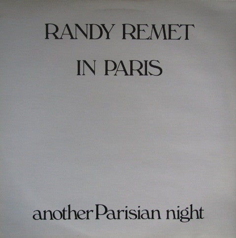Randy Remet In Paris : Another Parisian Night (12", Maxi)
