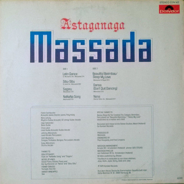 Massada (2) : Astaganaga (LP, Album)