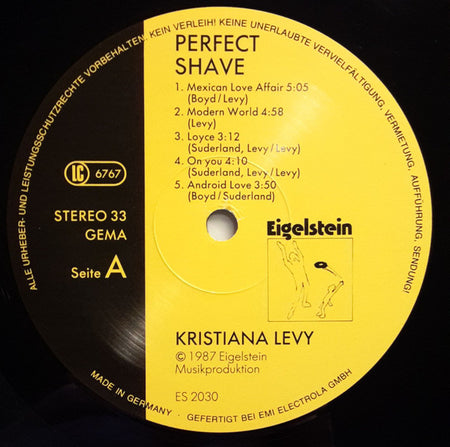 Kristiana Levy : Perfect Shave (LP)