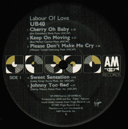 UB40 : Labour Of Love (LP, Album, RE, RM, RP, EMW)