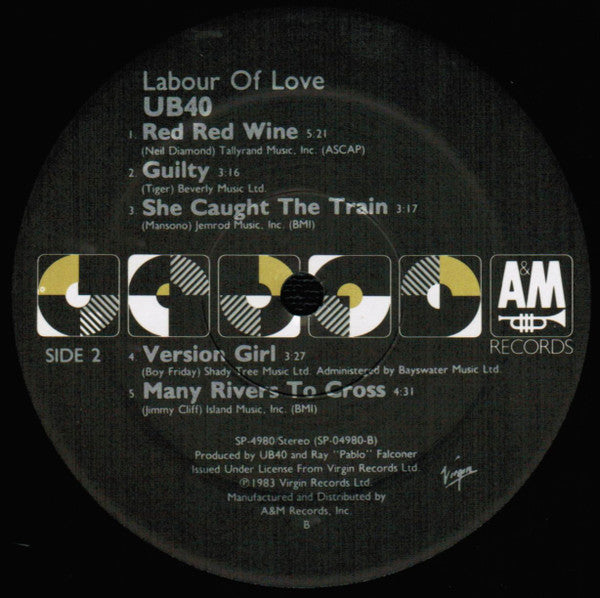 UB40 : Labour Of Love (LP, Album, RE, RM, RP, EMW)