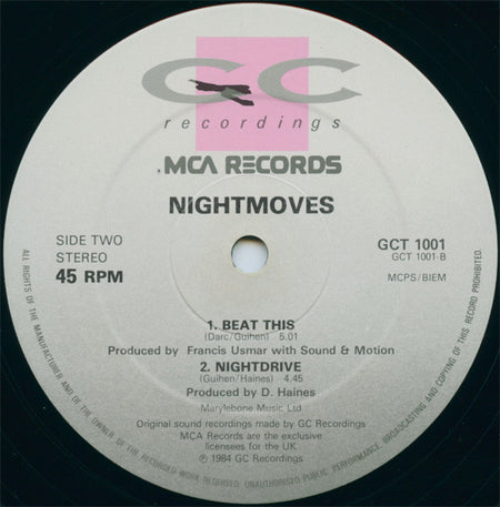 Night Moves : Trans-Dance (Robot Rock) / You Can Take My Love (12", Maxi)