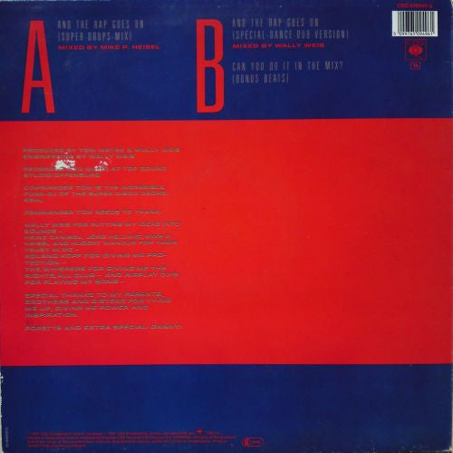 Commander Tom : And The Rap Goes On (12", Maxi)