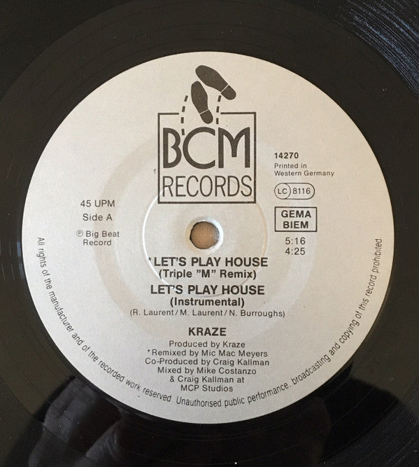 Kraze : Let's Play House (Triple M Remix) (12")