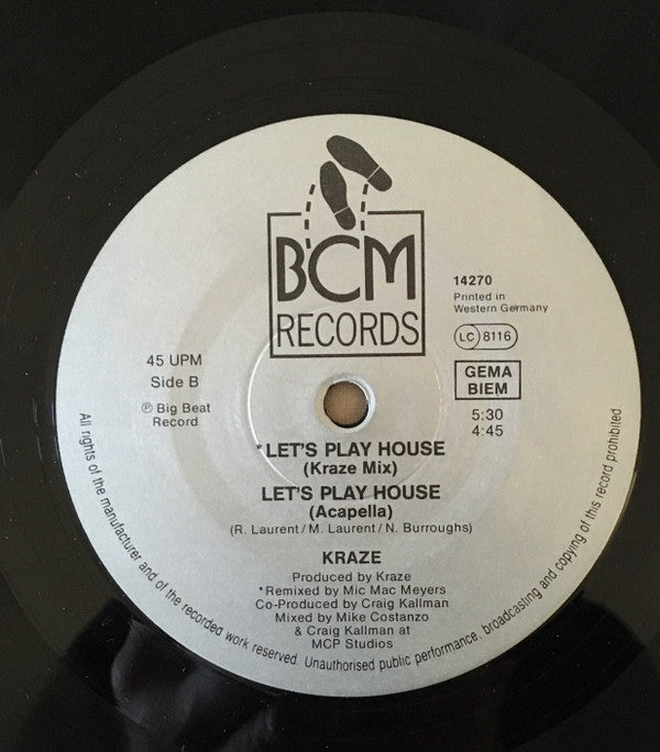 Kraze : Let's Play House (Triple M Remix) (12")