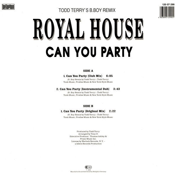 Royal House : Can You Party (Todd Terry's B.Boy Remix) (12")