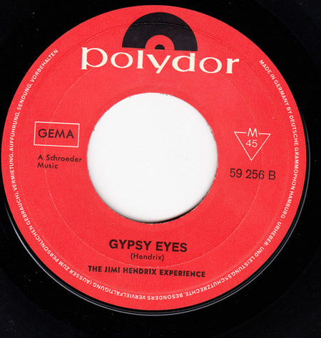 The Jimi Hendrix Experience : Crosstown Traffic / Gypsy Eyes (7", Single, Mono)