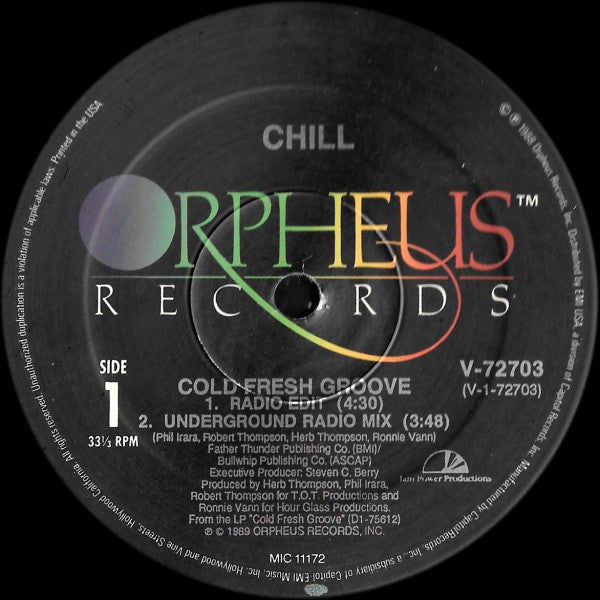 Chill (4) : Cold Fresh Groove (12")