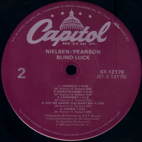Reed Nielsen/Mark Pearson* : Blind Luck (LP, Album)