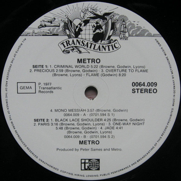 Metro (6) : Metro (LP, Album, Gat)