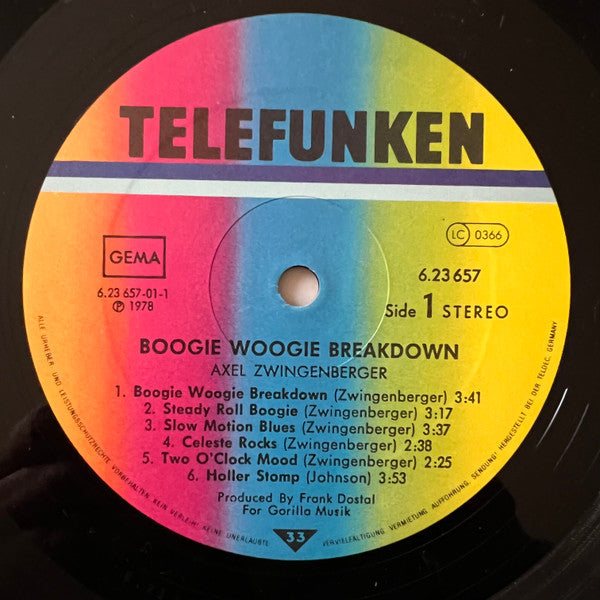 Axel Zwingenberger : Boogie Woogie Breakdown (LP, Album)