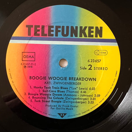 Axel Zwingenberger : Boogie Woogie Breakdown (LP, Album)