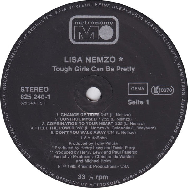 Lisa Nemzo : Tough Girls Can Be Pretty (LP, Album)