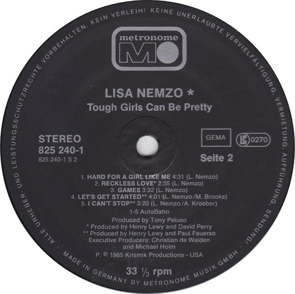 Lisa Nemzo : Tough Girls Can Be Pretty (LP, Album)