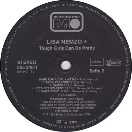 Lisa Nemzo : Tough Girls Can Be Pretty (LP, Album)