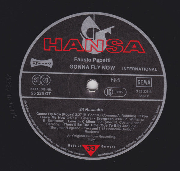 Fausto Papetti : 24 Raccolta Gonna Fly Now (LP, Album)