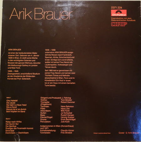 Arik Brauer : Arik Brauer (LP, Album, RE)